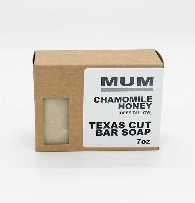 Chamomile Honey Texas Cut Bar Soap (Beef Tallow)