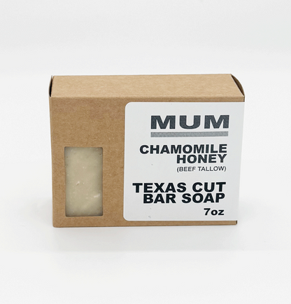 Chamomile Honey Texas Cut Bar Soap (Beef Tallow)